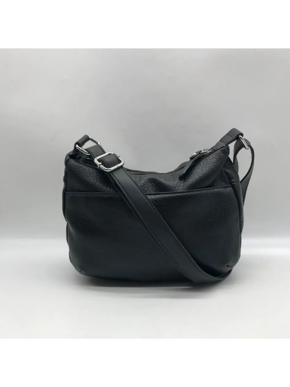 Giani Bernini Black Faux Leather Hobo Bag